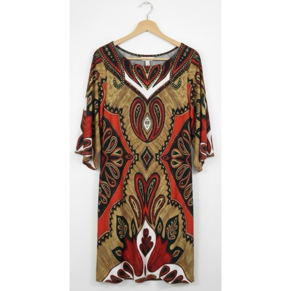Chico’s Empire Print Sheath Dress - Picture 6 of 14